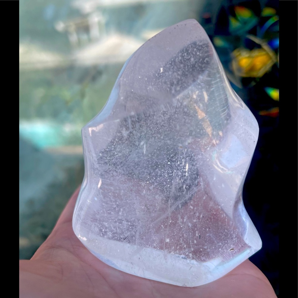 Clear Quartz Flame Crystal